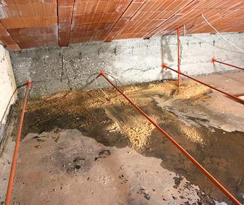 Water damage wet attic
