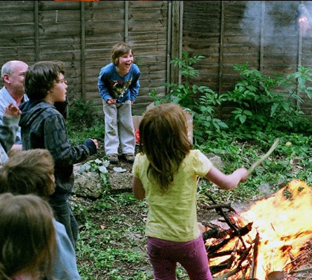 Children Playing with Fire