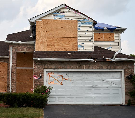 Hail damaged property
