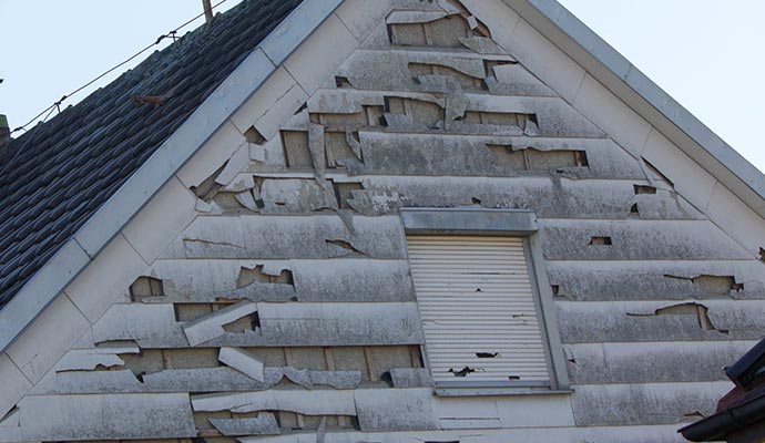 Hail damaged residential property