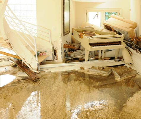 Water damage house