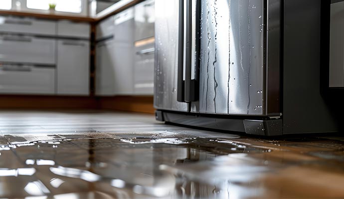 Floor flooded caused by an appliance leak