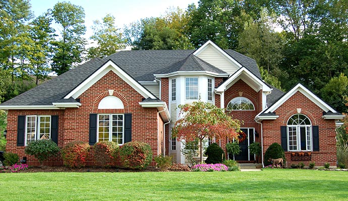 Clean exterior of a residential house