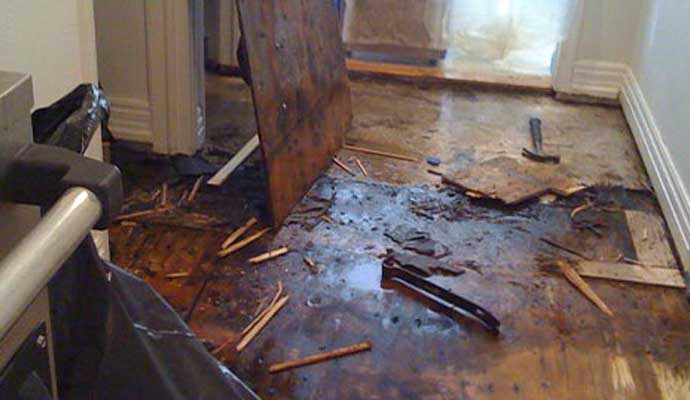 water damaged property